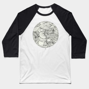 Psychedelic circle X Baseball T-Shirt